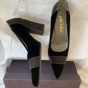 Prada velvet pumps